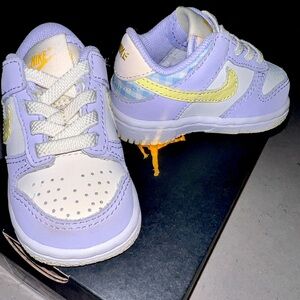 The Nike Dunk Low TD "Easter" Oxygen Purple- Baby/ Toddler